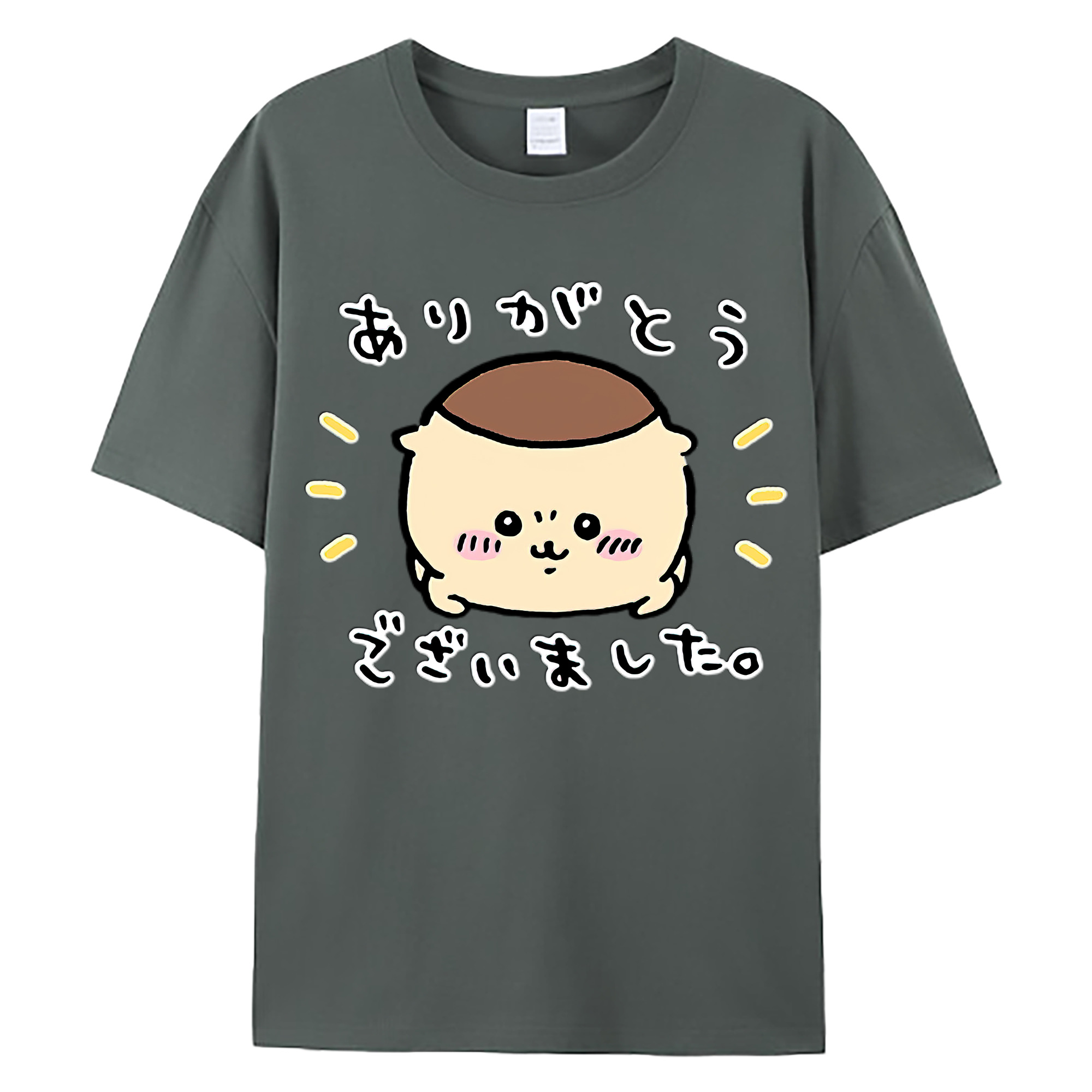 （画像用） ちいかわ くりまんじゅう Chii-kawa kuri manjū 綿100％ メンズ半袖Tシャツ｜肌触りやわらか＆通気性